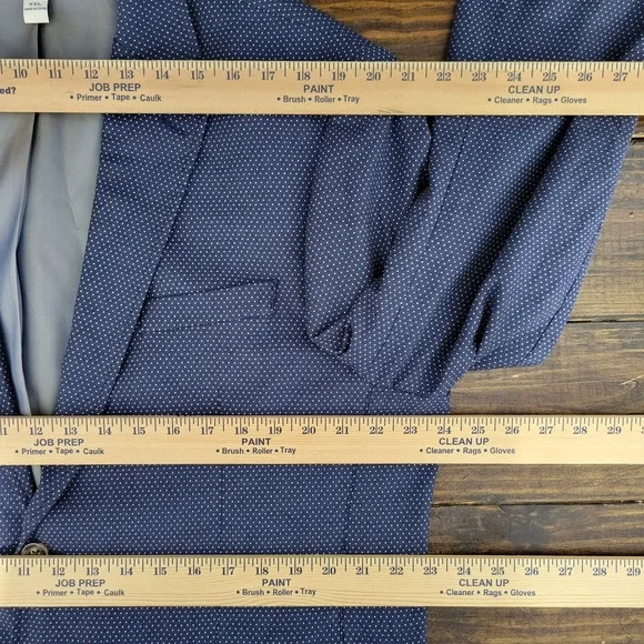 Joseph Abboud Men's Sport Coat Blazer Two Button Navy Polka Dots‎ Size XXL